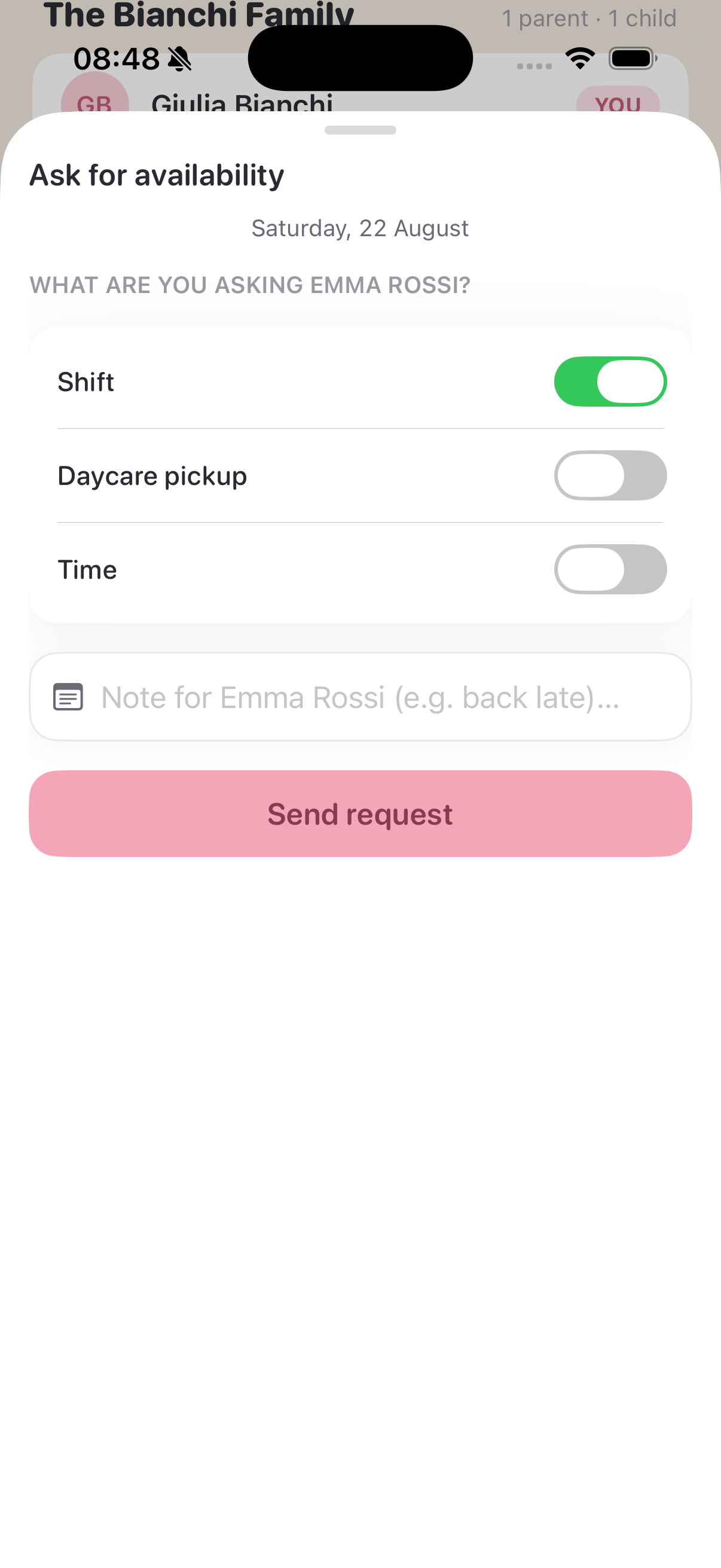 HappySitting — prenotazione di un turno babysitter