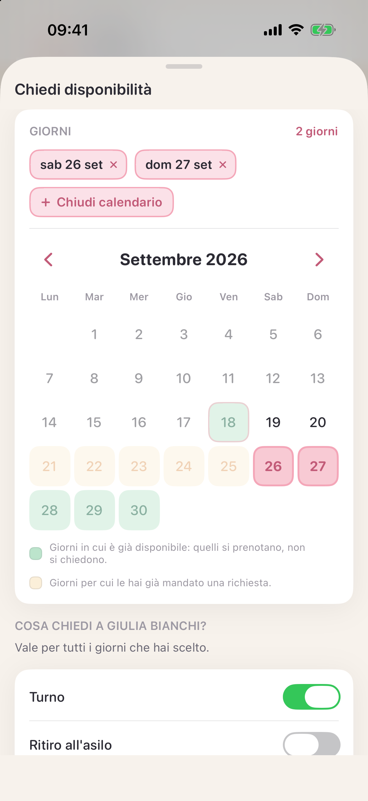 HappySitting — prenotazione di un turno babysitter